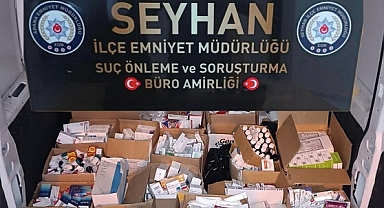 Adana'da 1314 kutu ilaç ve hap ele geçirildi
