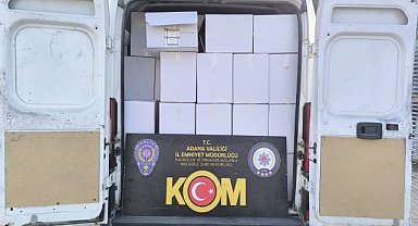 Adana'da 1 milyon 800 bin makaron ele geçirildi