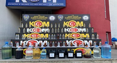 Adana'da 175 litre sahte içki ele geçirildi
