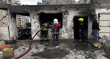 Metruk evde çıkan yangın söndürüldü