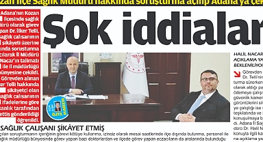 Kozan İlçe Sağlık Müdürünün