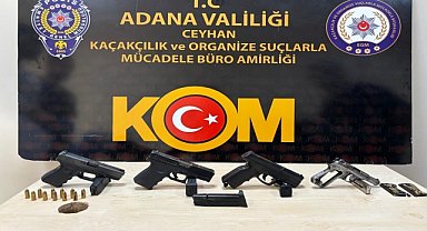 Ruhsatsız 4 tabanca ele geçirildi, 3 zanlı tutuklandı