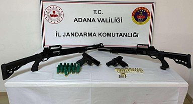 Adana'da ruhsatsız 4 silah ele geçirildi