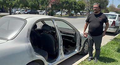 ŞEHMUS BAYSAL'IN ARACININ KAPILARINI ÇALDILAR
