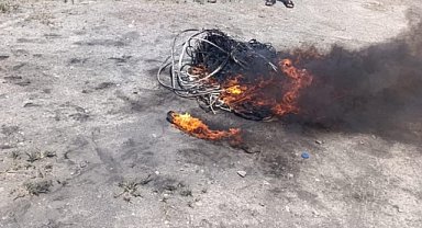 TÜRBENİN ELEKTRİK KABLOLARINI ÇALDILAR