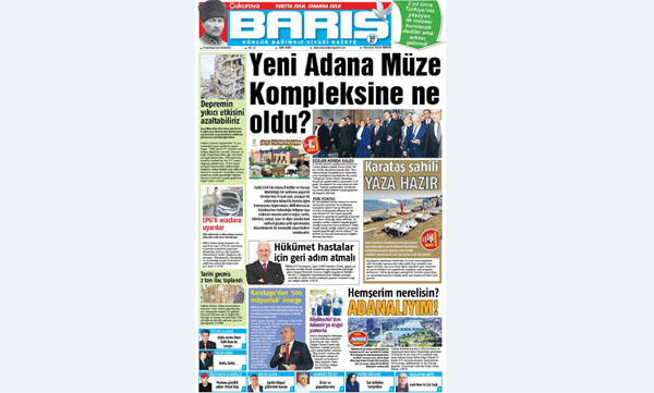 Ç. BARIŞ GAZETESİ 27.06.2016 TARİHLİ 1. SAYFA