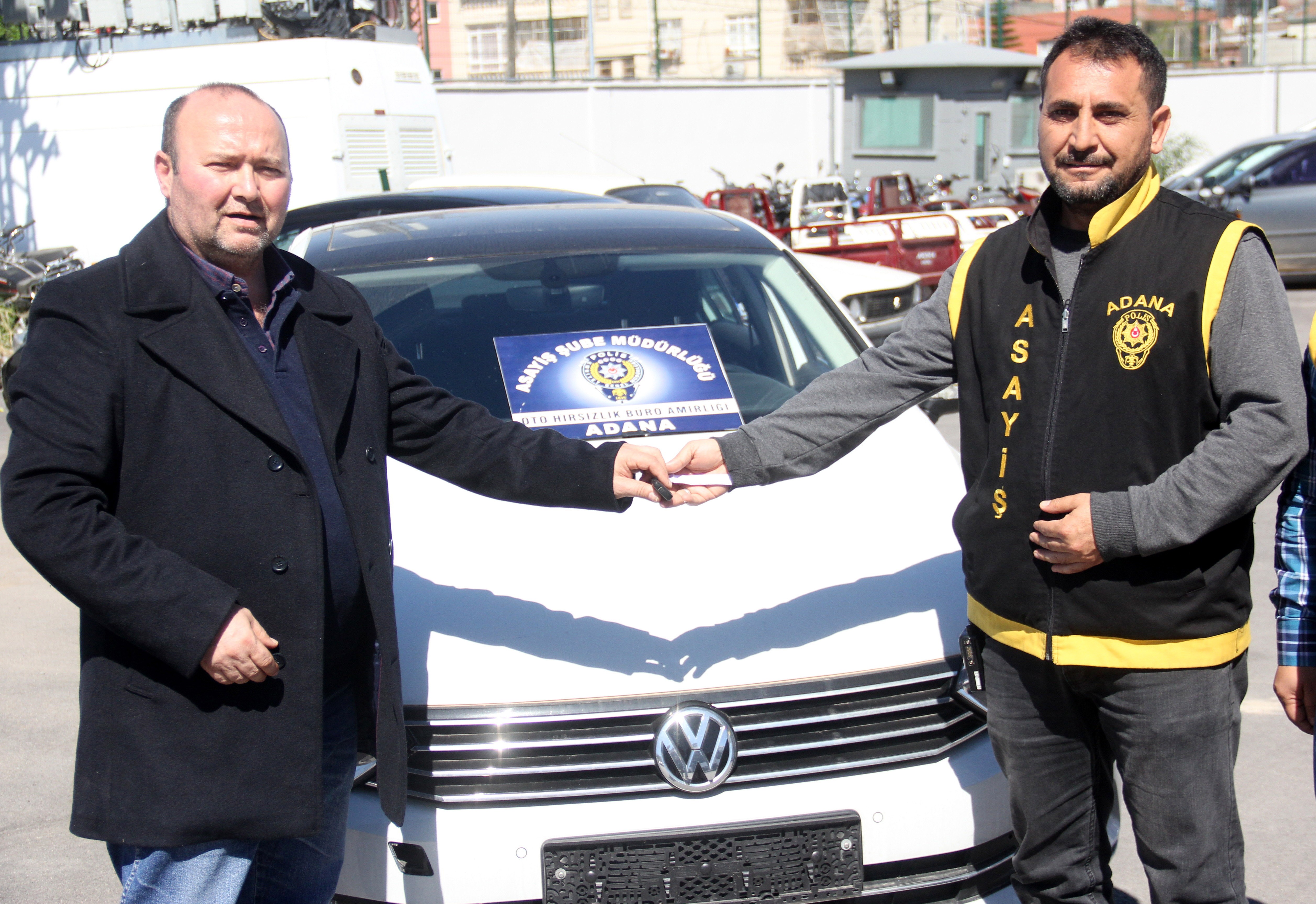 Çalınan otomobiline Adana'da kavuştu