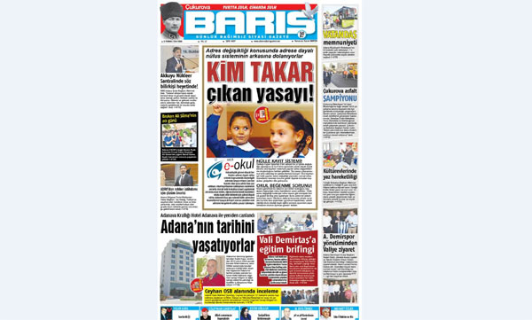 Ç. BARIŞ GAZETESİ 15.07.2016 TARİHLİ 1. SAYFA