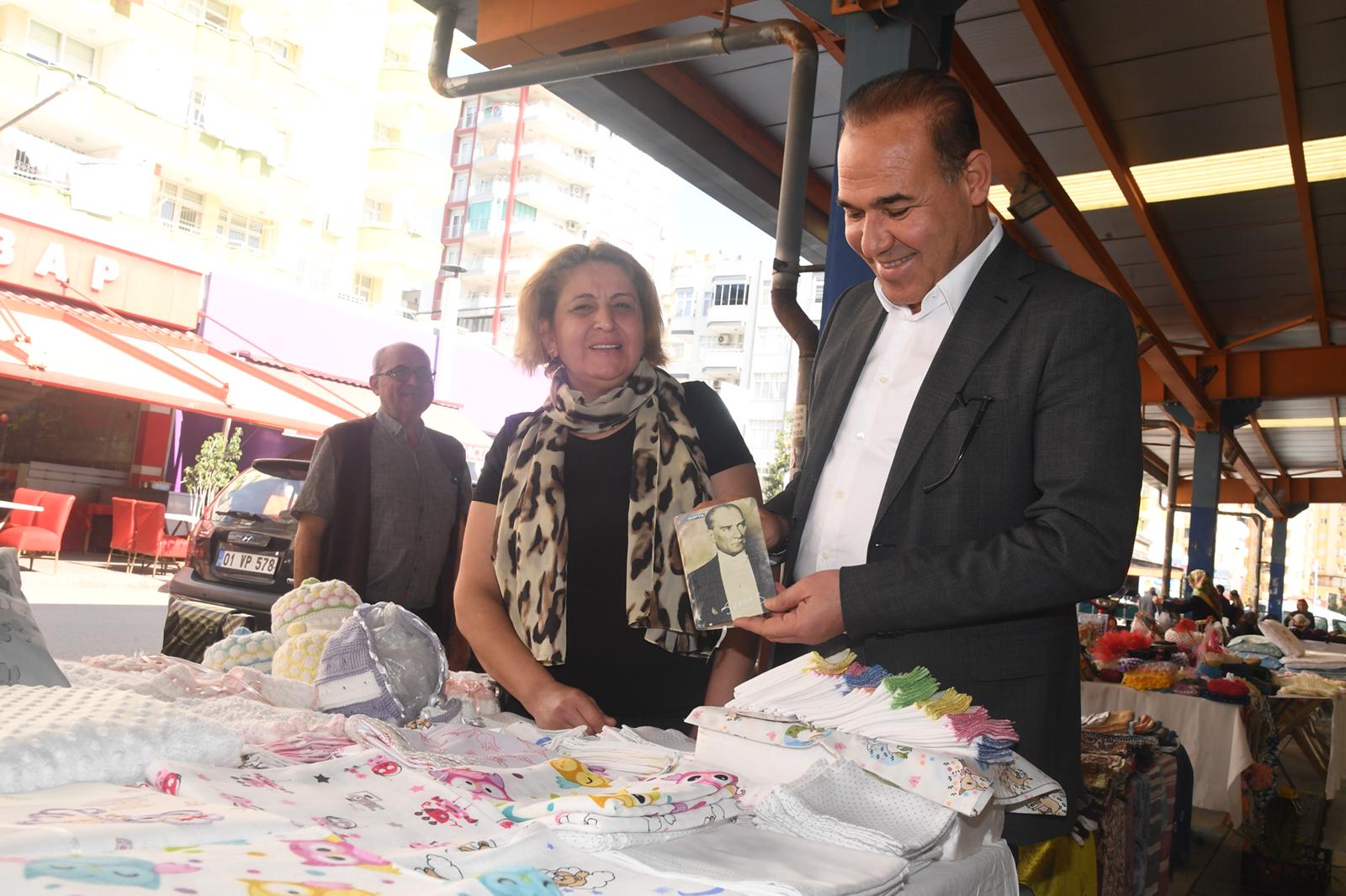 Başkan Sözlü’den kadın esnafa nezaket ziyareti