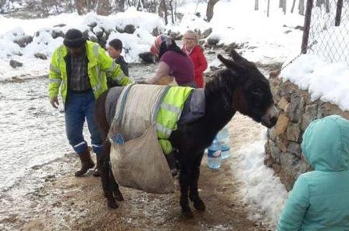 Eşekli kızaklı su çilesi