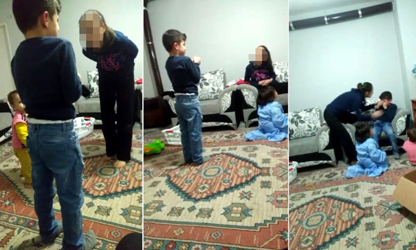 Üvey anne şiddeti kamerada