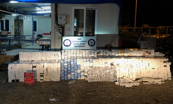 Adana'da 29 bin paket kaçak sigara ele geçirildi