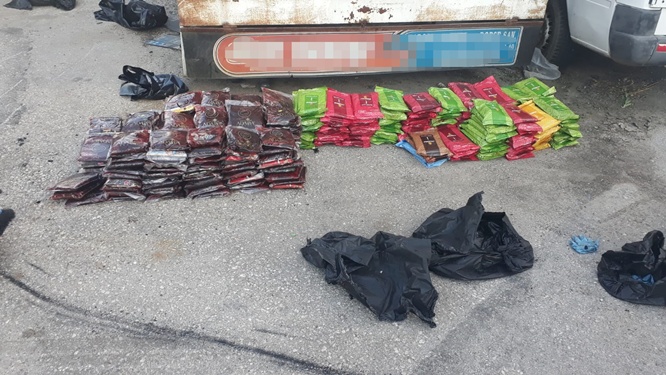 319 kilo kaçak nargile tütünü yakalandı
