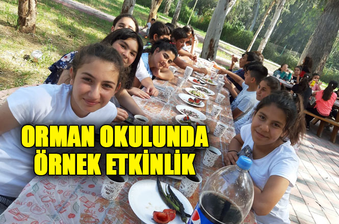 Orman okulunda örnek etkinlik