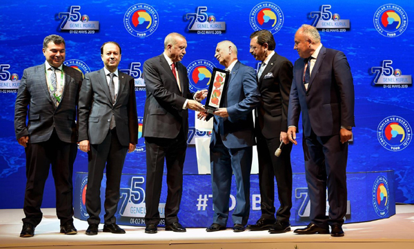 Cumhurbaşkanı Erdoğan’dan ATB'ye birincilik ödülü
