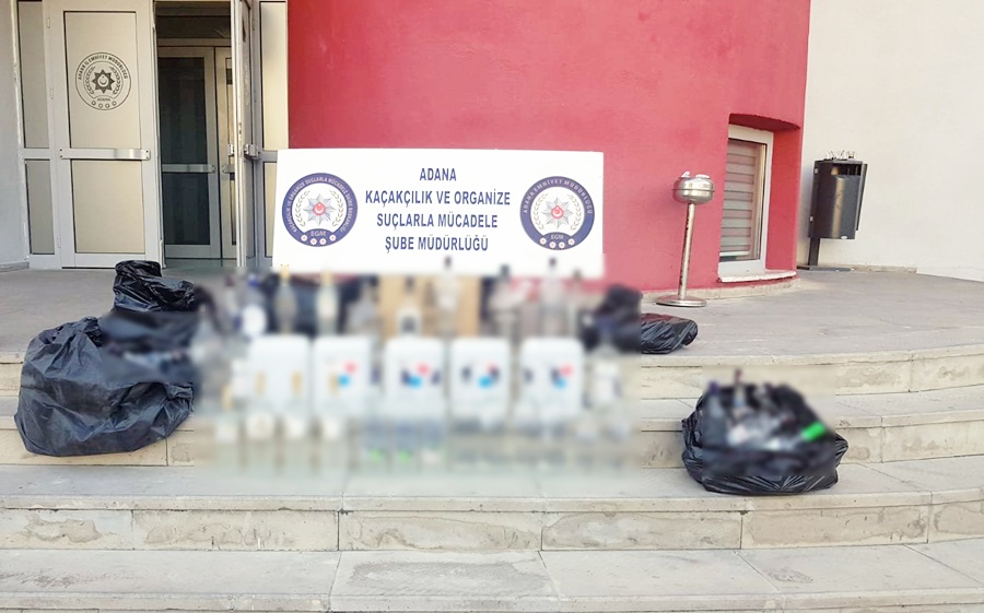 Adana’da kaçak sigara ve içki operasyonu