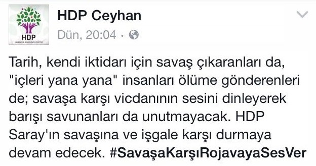 Barış Pınarı Harekatı’na karşı propaganda yapan HDP’lilere gözaltı