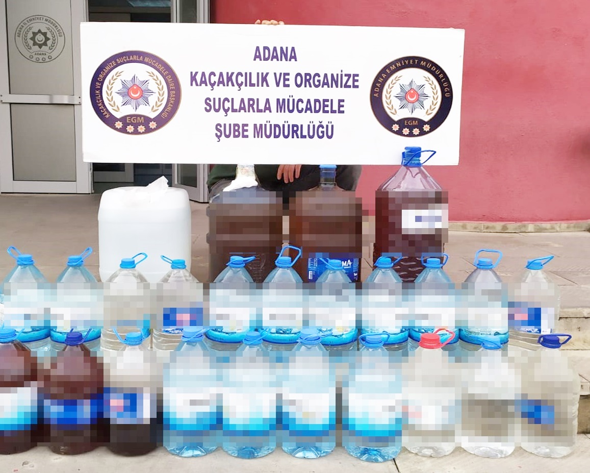 185 litre kaçak içki ele geçirildi