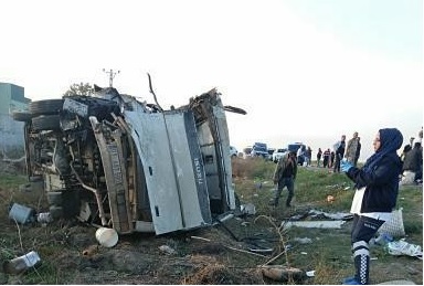 Tarım işçileri kazası: 20 yaralı