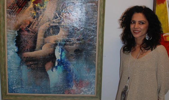 Ressam Baydar’dan kadına şiddete fırçayla tepki
