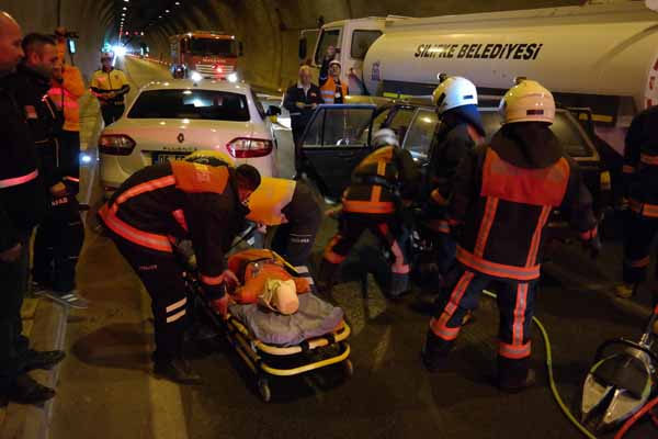Boğsak Tüneli'nde nefes kesen tatbikat