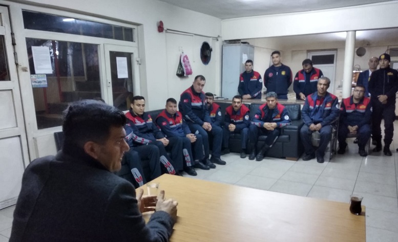Halisçelik itfaiyecilerin sorunlarını dinledi