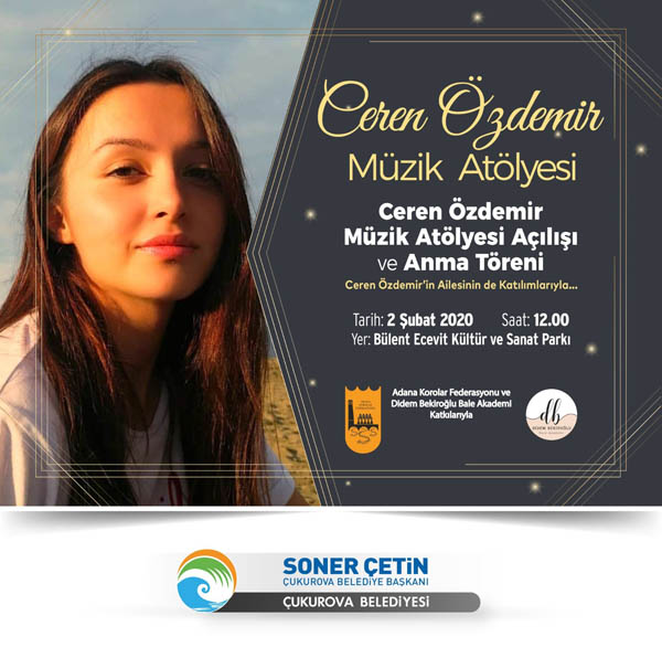 Ceren Özdemir Çukurova’da anılacak