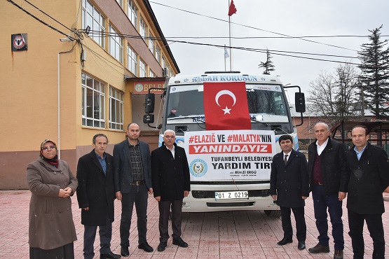 Tufanbeyli Belediyesi depremzedelerini unutmadı