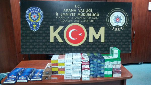 Adana'da 4 bin 410 paket kaçak sigara ele geçirildi