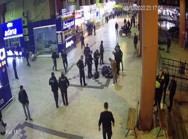 Otogardaki silahlı çatışma kamerada