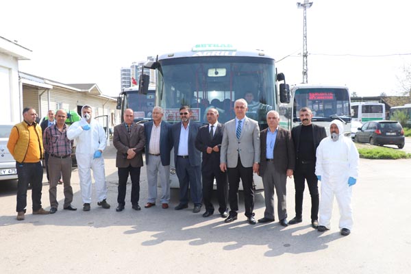 Korona virüsüne karşı dezenfekte ediliyor