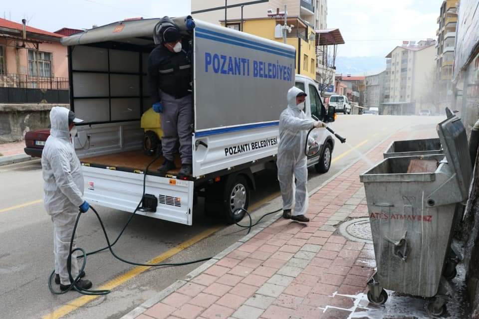 Pozantı’da dezenfekte seferberliği
