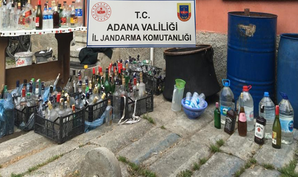 Adana'da kaçak içki operasyonu