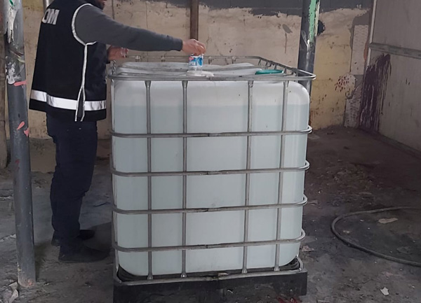 Kaçak etil alkol operasyonu