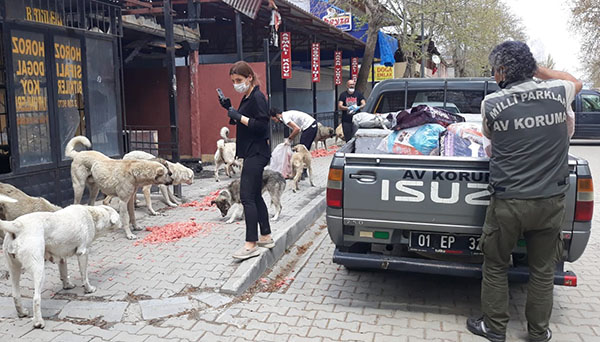 Aç kalan hayvanlar unutulmadı