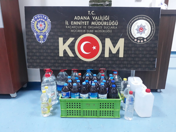 Adana'da kaçak içki operasyonu