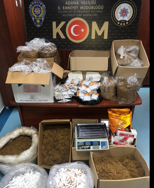 Adana'da kaçak tütün operasyonu