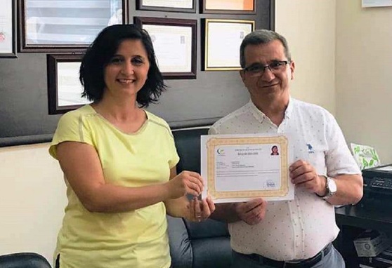 Tarım müdürlüğü çalışanlarına başarı belgesi