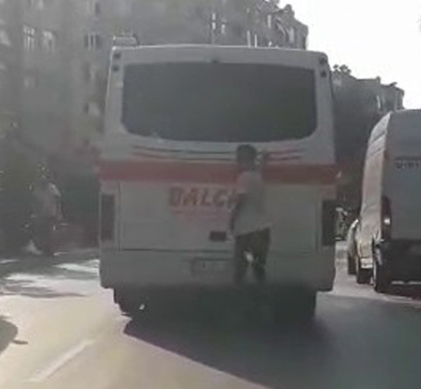Tehlikeli yolculuk kamerada