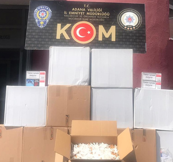 Adana'da 120 bin kaçak makaron ele geçirildi