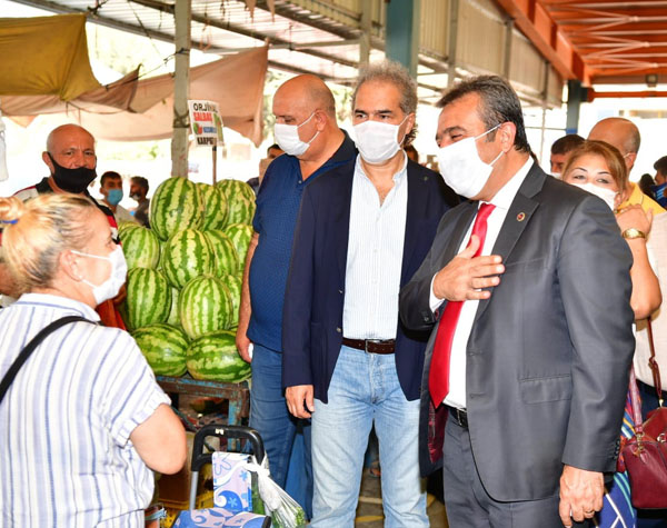 Başkan Çetin, pazar denetiminde