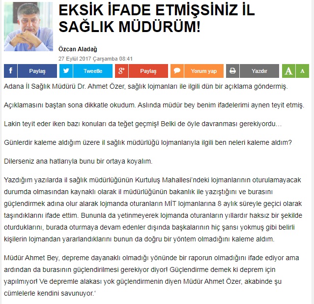 Torpilliye her yer Adana!