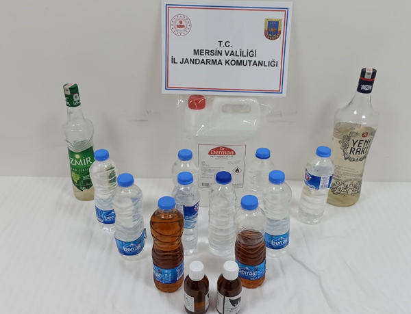 Silifke'de 7 litre sahte içki ele geçirildi