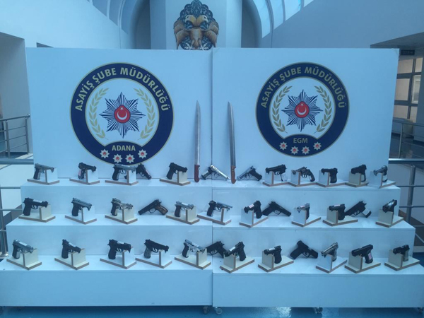 Adana'da 1 haftada 68 silah ele geçirildi