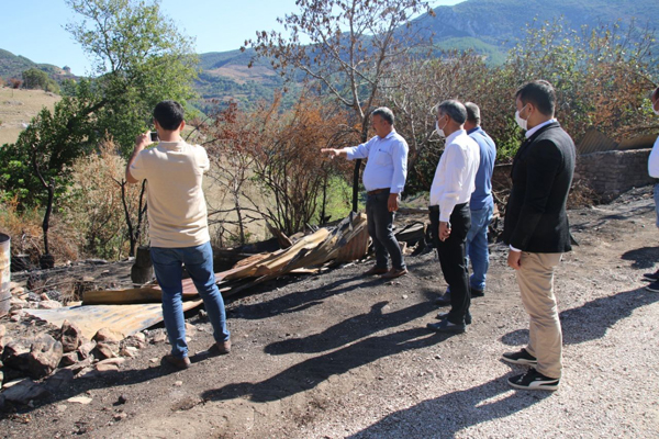 Yangın mağdurlarının yaraları sarılıyor