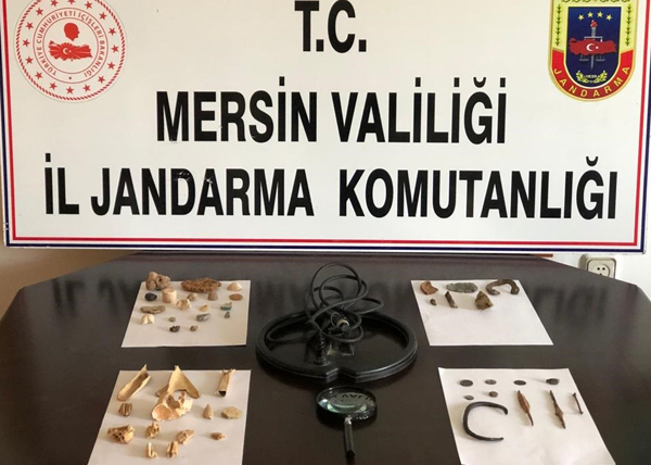 Mersin'de tarihi eser kaçakçılığı operasyonu