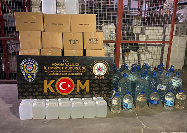 Adana'da sahte içki operasyonu