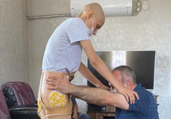 Sağ bacağını kaybetti umudunu kaybetmedi