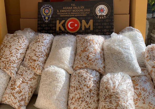 Adana'da 3 milyon 60 bin kaçak makaron ele geçirildi