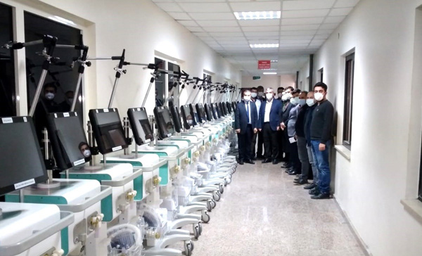 Devlet Hastanesi'ne solunum cihazı desteği
